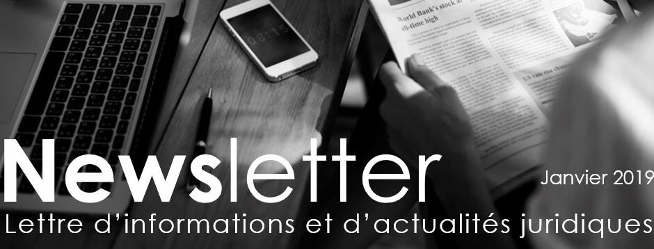 Newsletter - Lettre d'information et d'actualités juridiques - Droit public - Janvier 2019